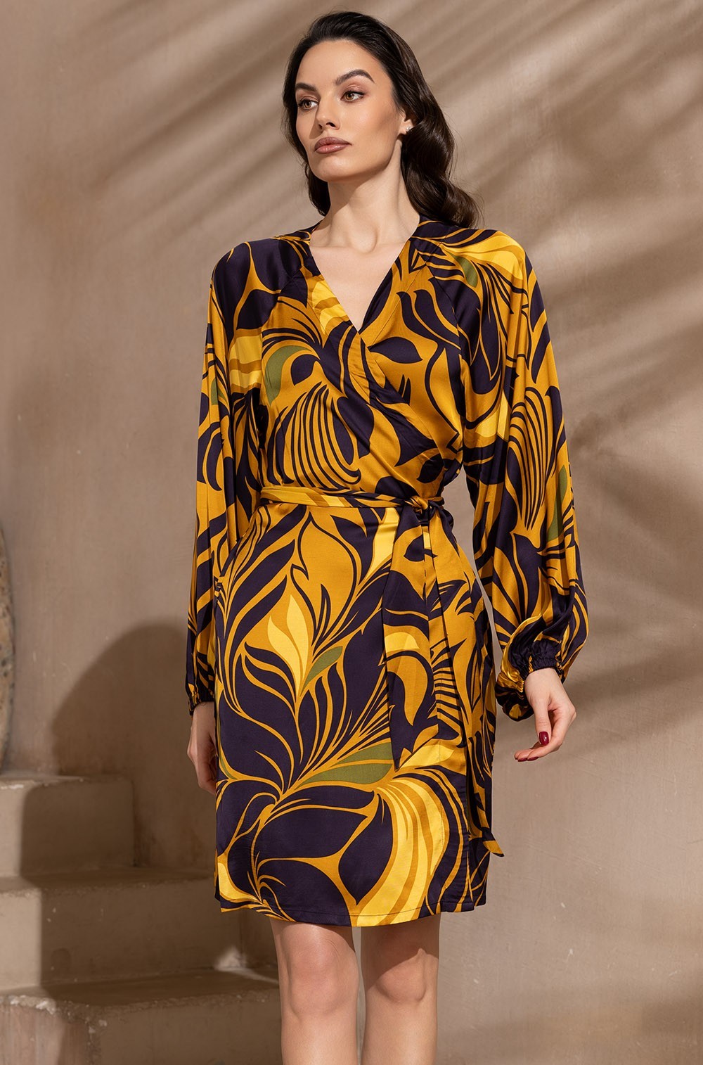 Короткое запашное платье Mia-Amore 4543 "Marcela"