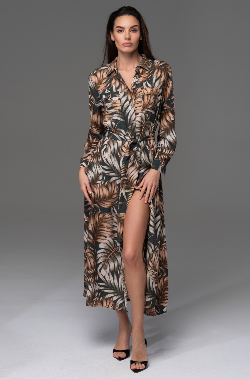 Длинное платье-рубашка Mia-Amore 5394 "Samui"