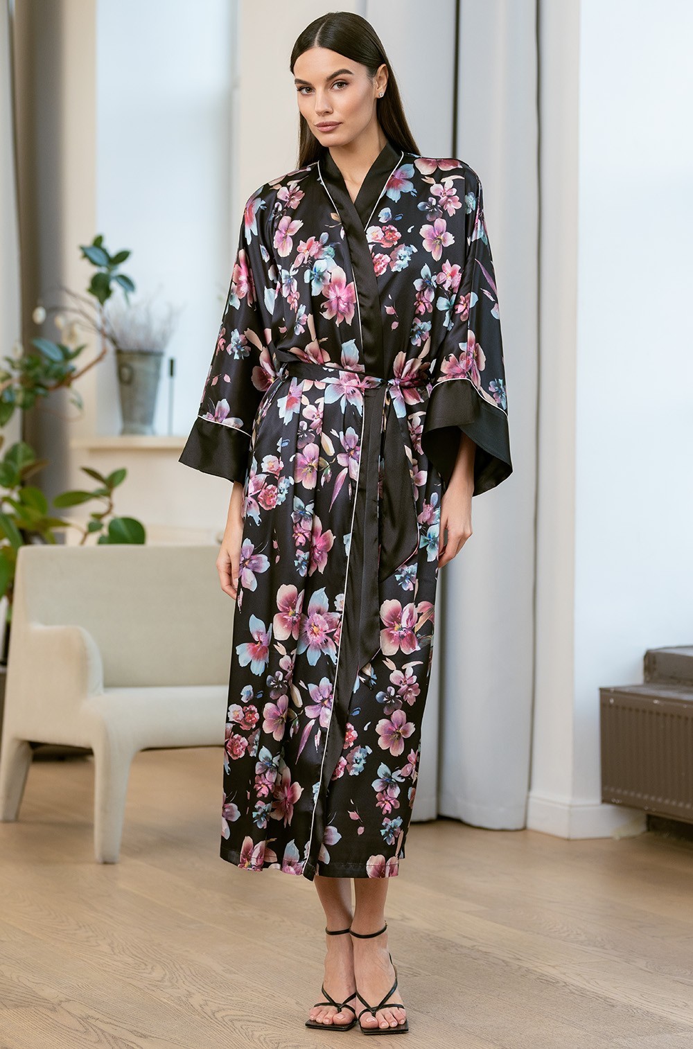 Длинный халат кимоно Mia-Amore 4079 "Alicia"