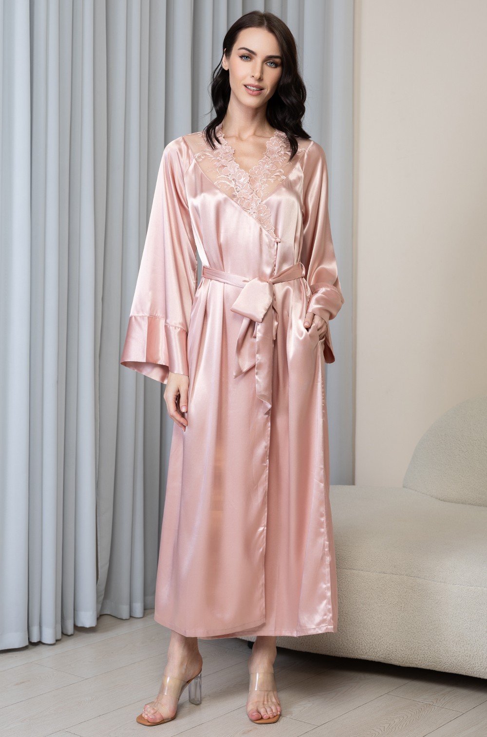 Длинный запашной халат Mia-Amore 4829 "Anabella"