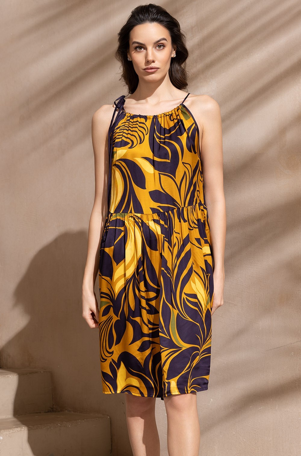 Короткий сарафан свободного силуэта Mia-Amore 4540 "Marcela"