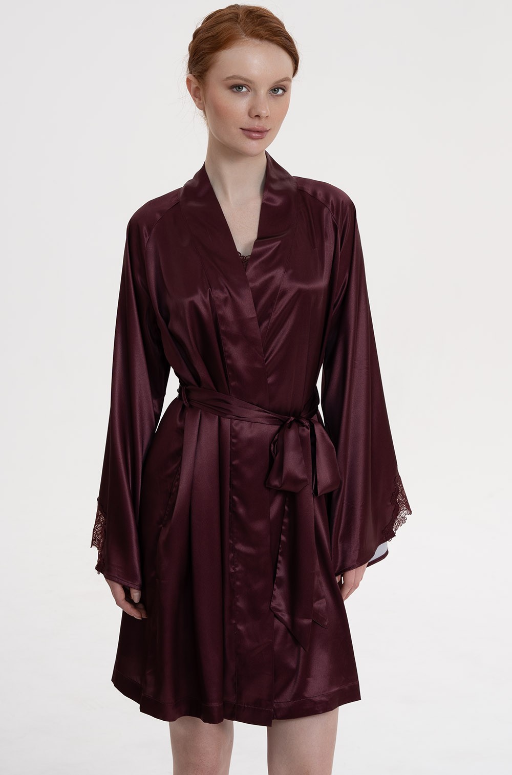 Короткий запашной халат Mia-Amore 4593v "Lilirose"