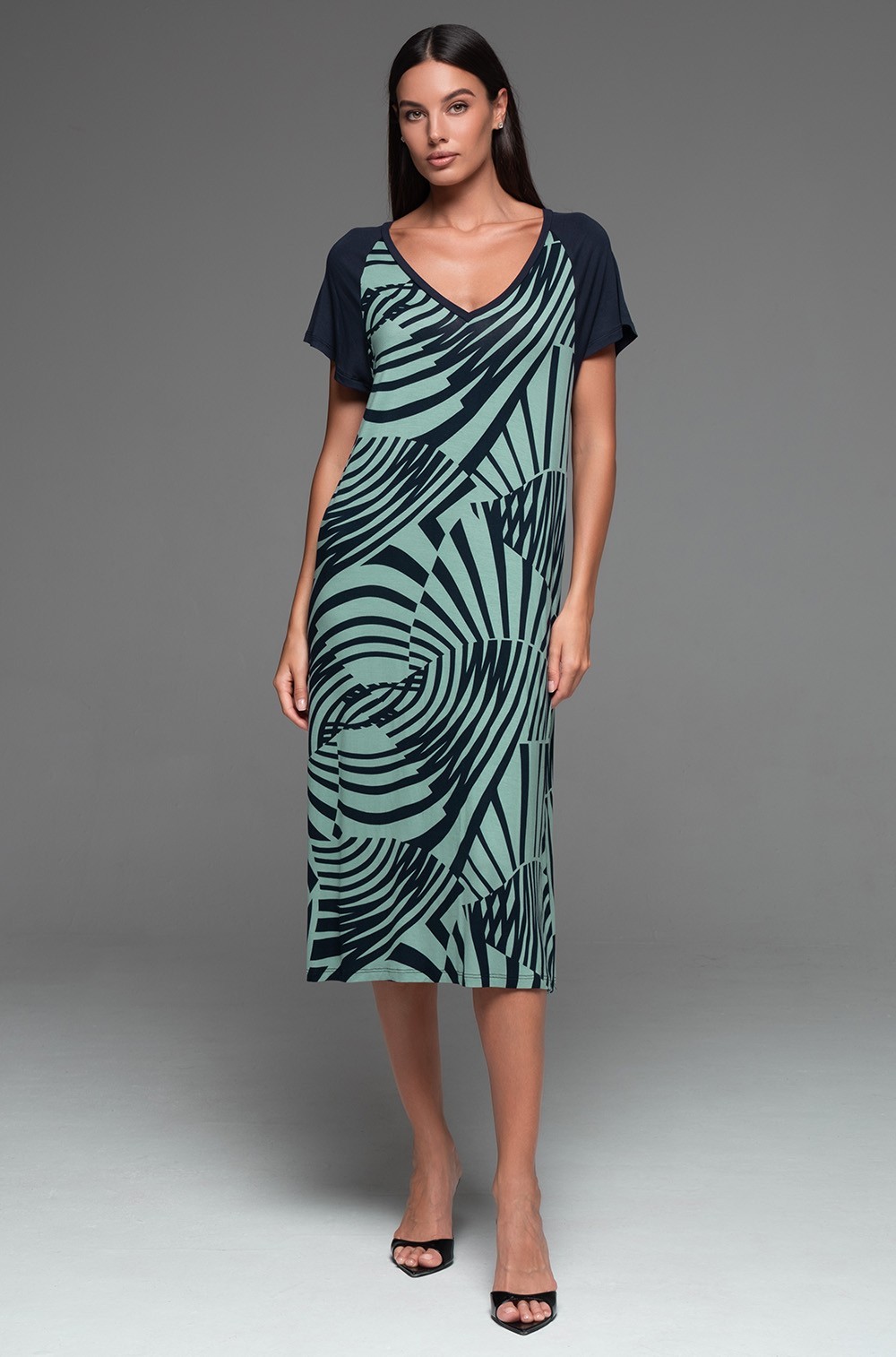 Длинная сорочка с коротким рукавом Mia-Amore 5208 "Courtney"