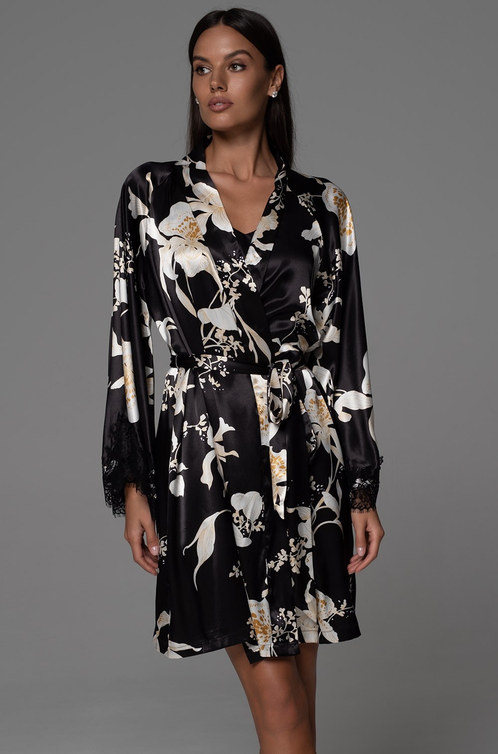 Короткий запашной халат Mia-Amore 4773 "Arabel"