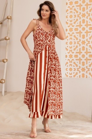 Длинное распашное платье сарафан Mia-Amore 5471 "Luigianna"