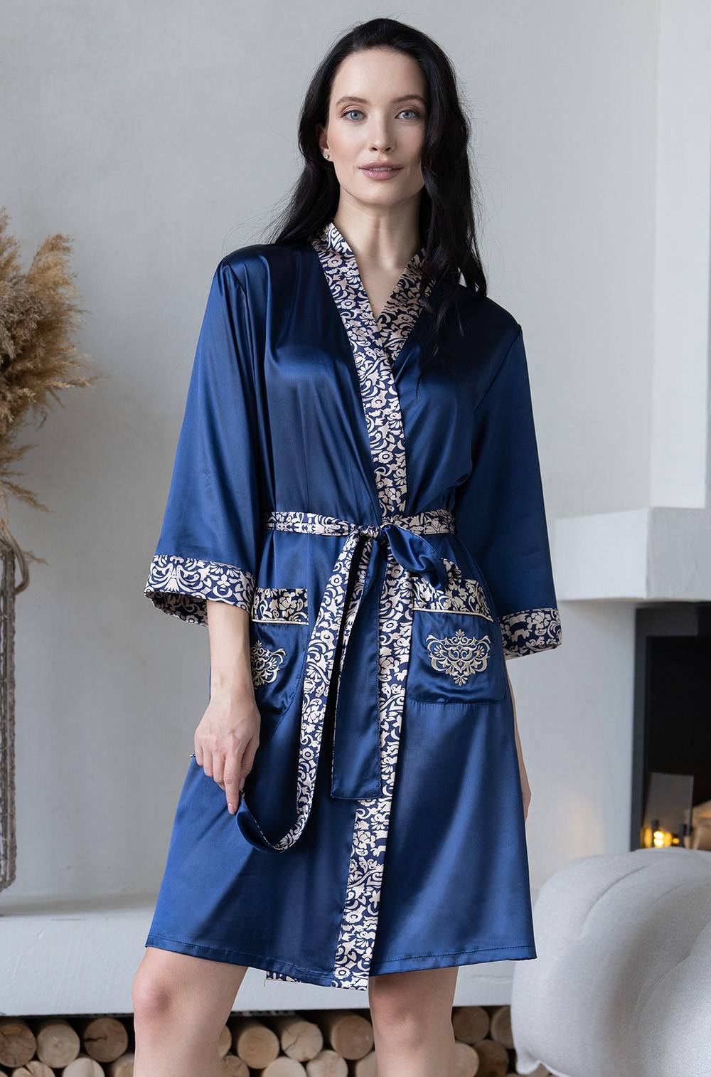 Классический короткий халат-кимоно Mia-Mella 9333 "Visantia"