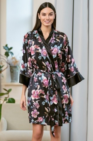 Короткий запашной халат Mia-Amore 4073 "Alicia"