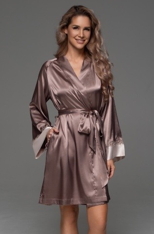 Короткий запашной халат Mia-Amore 4673 "Macciato"
