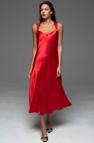 Длинная сорочка полуприлегающего силуэта Mia-Amore 4748 "Merlot"