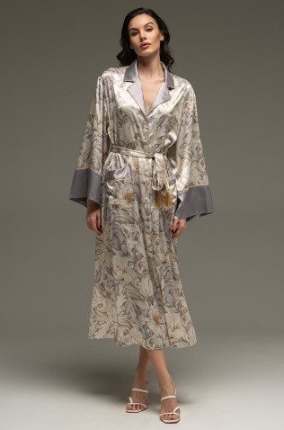 Длинный халат на пуговицах Mia-Amore 4588 "Eilin"
