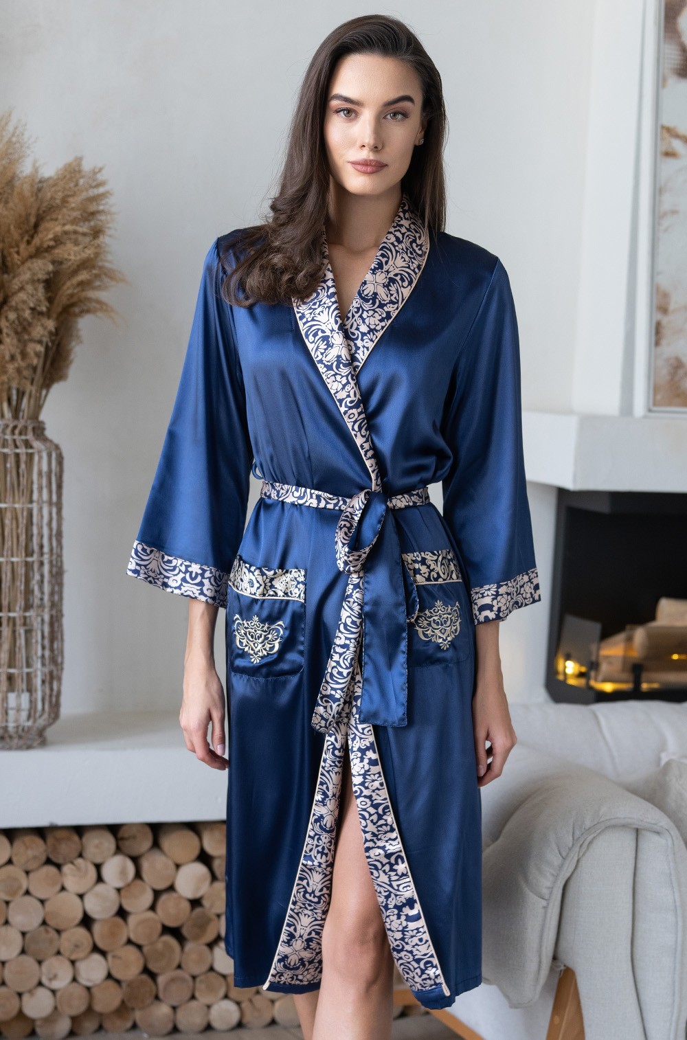 Классический длинный халат-кимоно Mia-Mella 9339 "Visantia"
