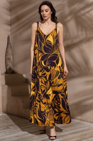 Длинный сарафан свободного силуэта Mia-Amore 4541 "Marcela"