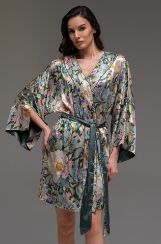 Короткий запашной халат Mia-Amore 4573 "Evangelina"