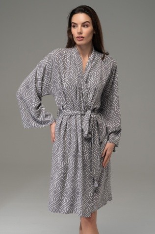 Короткий запашной халат Mia-Amore 5363 "Damask"