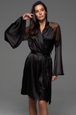 Короткий запашной халат Mia-Amore 4743 "Merlot"