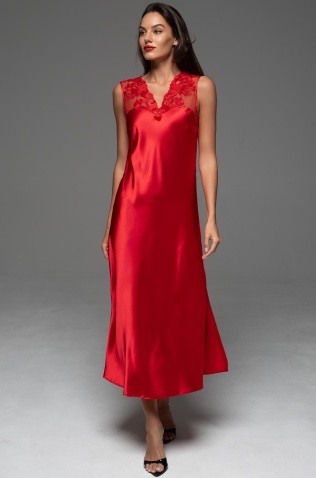 Длинная сорочка на широких бретелях Mia-Amore 4747 "Merlot"