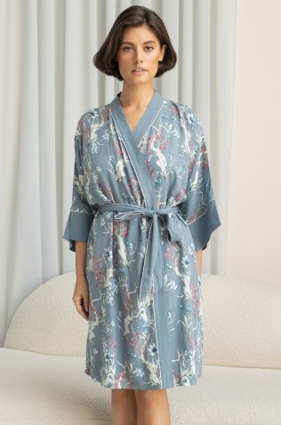 Короткий запашной халат кимоно Mia-Amore 1963 "Zoe"