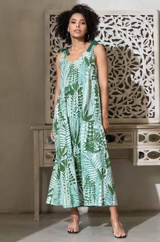 Длинный многоярусный сарафан Mia-Amore 5218 "Sicilia"